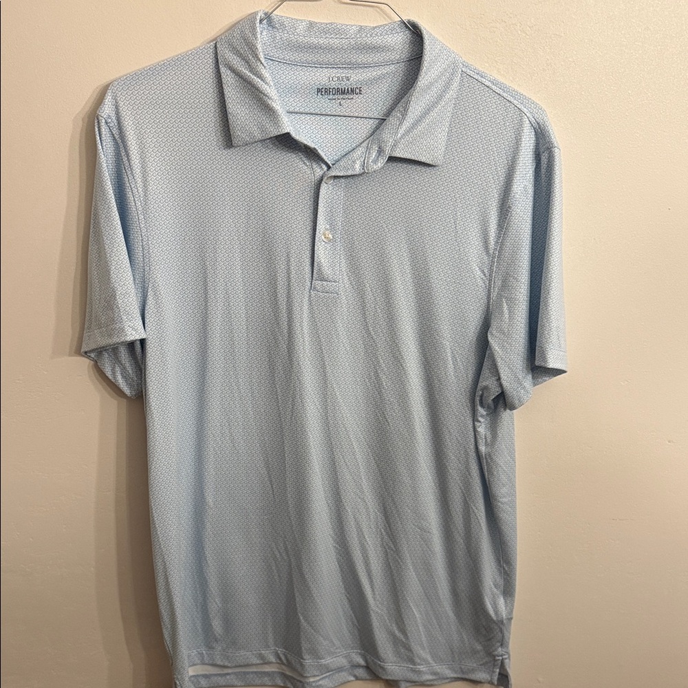 J. Crew Light Blue Performance Polo Shirt
